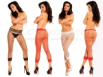 Legginsy kabaretki z koronką