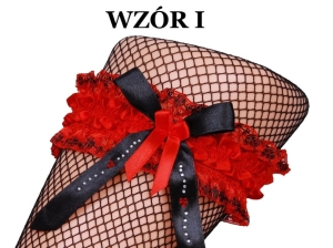 Podwiązka z błyszczącymi wzorami